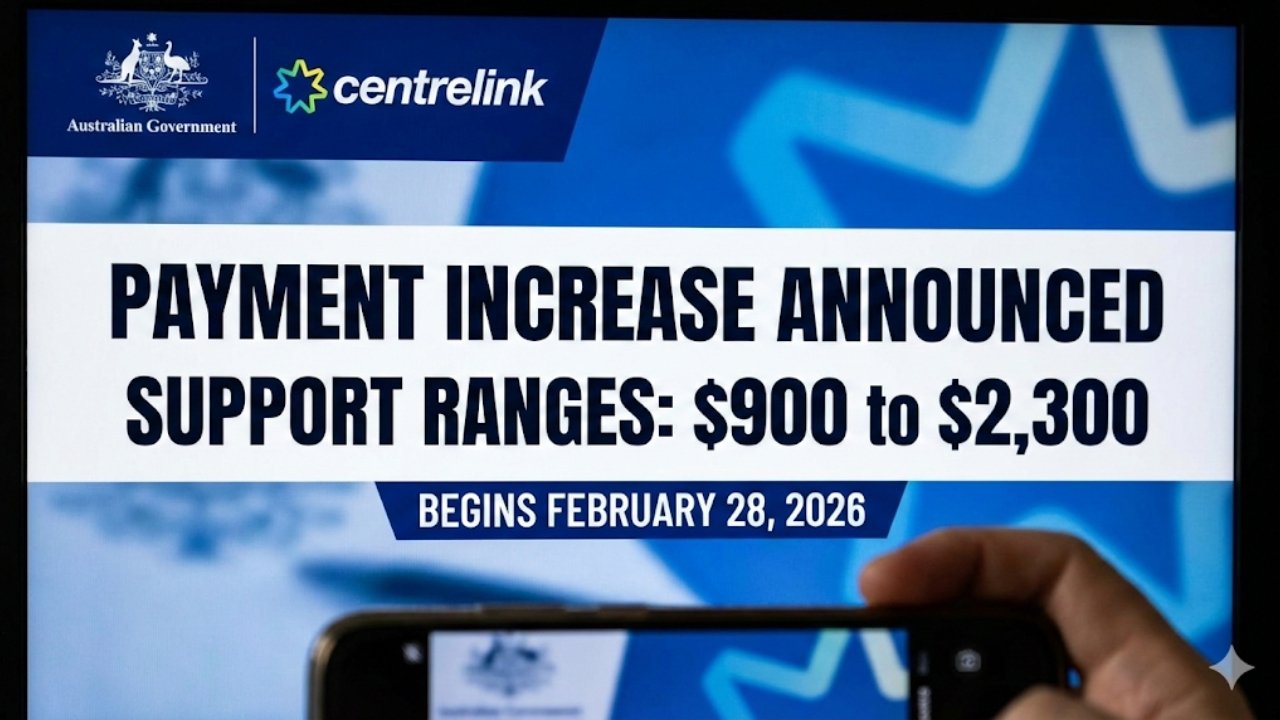 Centrelink Payment Increase Announced: $900 to $2,300 Support Begins February 28, 2026