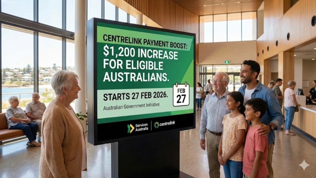 Centrelink Payments Increase 2026: Australians to Receive $1,200 Boost From 27 February