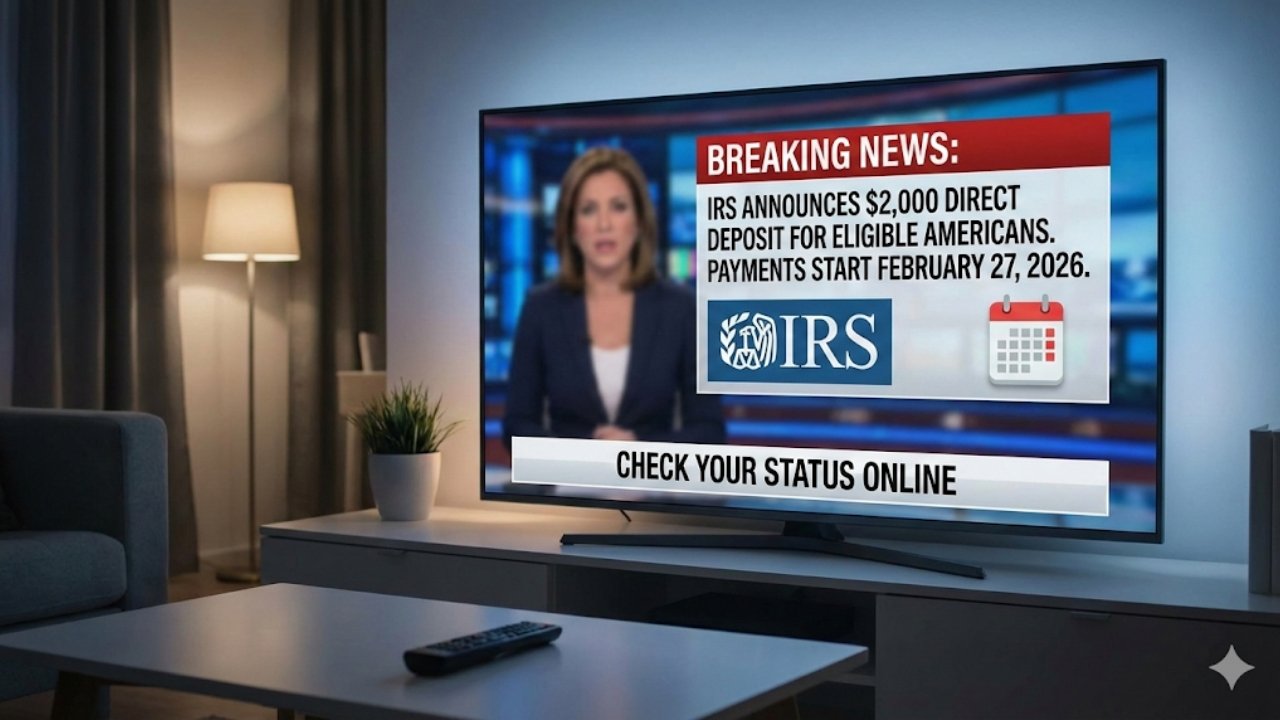 IRS Announces $2,000 Direct Deposit for Eligible Americans – Payments Start February 27, 2026