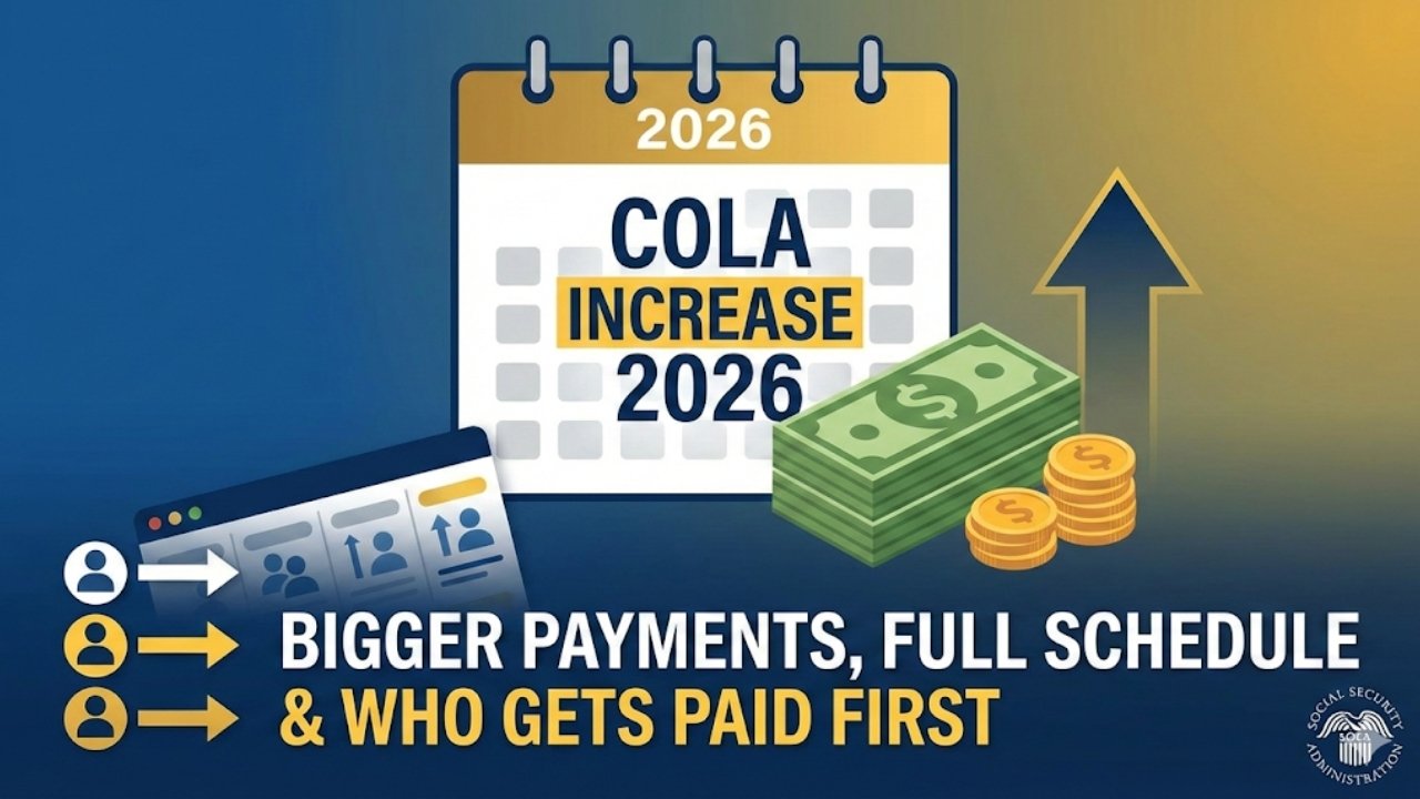 Social Security 2026 COLA Increase: Bigger Payments, Full Schedule & Who Gets Paid First